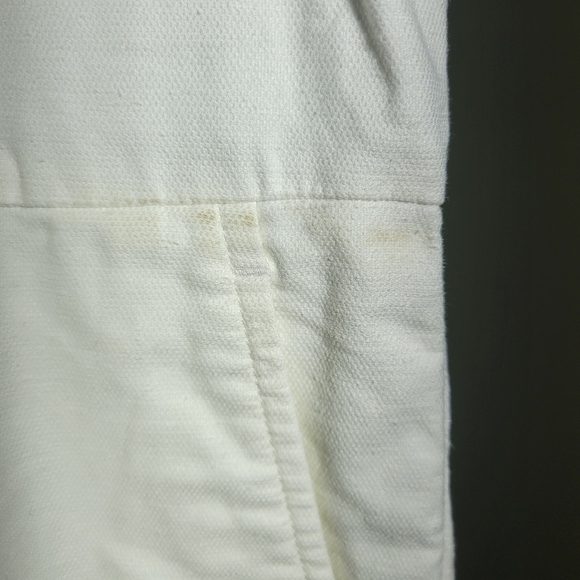 Eileen Fisher Cotton Hemp Stretch Jumpsuit ankle length white XS - Picture 8 of 13